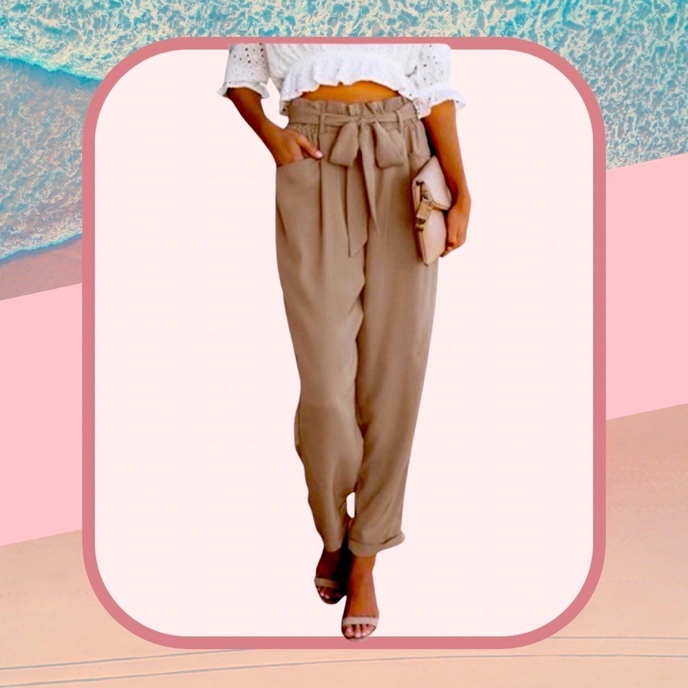 Thread & Supply Striped Paper Bag Pants